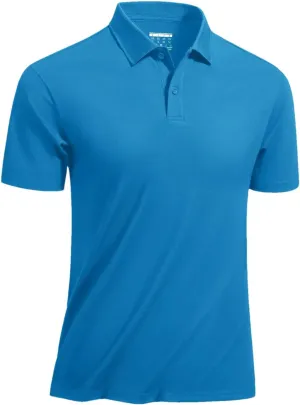 Men's Cotton Quick Dry Polos Shirts Short Sleeve Woven Work T-Shirts Casual Outdoor Cooling Tee Tops