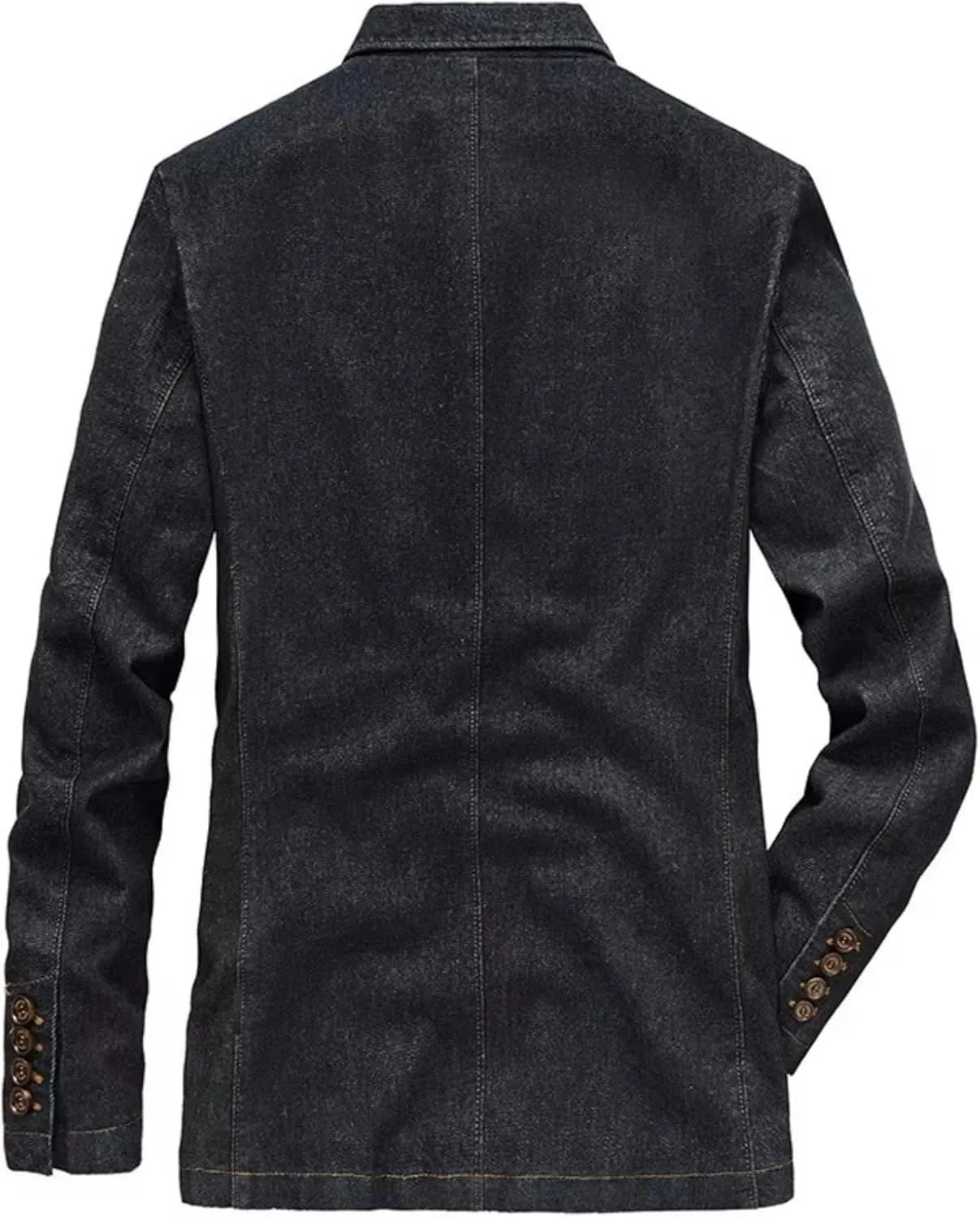 Men's Denim Blazer Loose Fit Business Casual Jacket