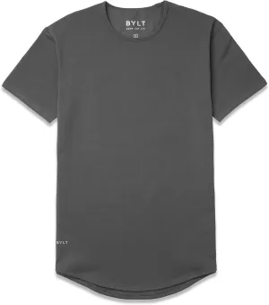 Mens Drop-Cut Men's T Shirt, Plain Tshirts for Men, Drop Cut Basic Crewneck Tee, Wrinkle Resistant, Stretch Fit