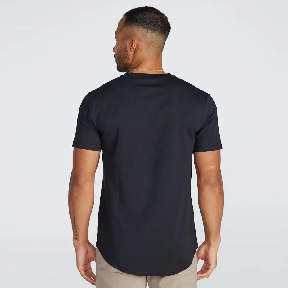 Men's Drop-Cut V-Neck  Plain Tshirts for Men  Soft Polyester, Cotton, Spandex  Moisture Wicking, Wrinkle Resistant