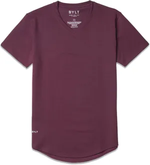 Men's Drop-Cut V-Neck  Plain Tshirts for Men  Soft Polyester, Cotton, Spandex  Moisture Wicking, Wrinkle Resistant