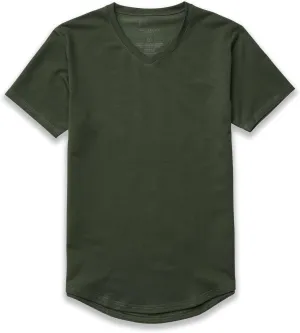 Men's Drop-Cut V-Neck  Plain Tshirts for Men  Soft Polyester, Cotton, Spandex  Moisture Wicking, Wrinkle Resistant