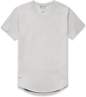 Men's Drop-Cut V-Neck  Plain Tshirts for Men  Soft Polyester, Cotton, Spandex  Moisture Wicking, Wrinkle Resistant