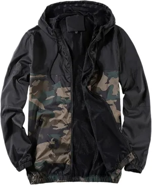 Mens Fashion Camouflage Pocket Cardigan Zipper Sweater Jacket Mens Casual Wool Coat