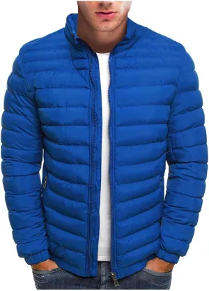 Men's Jacket Winter Puffer Jacket Fleece Warm Lightweight Coat Outerwear Cold Weather Jackets, M-3XL