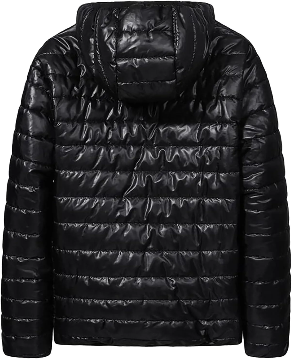 Men's Lightweight Quilted Jacket Hooded Casual Fashion Bread Coat Cotton-Padded Jacket Outwear
