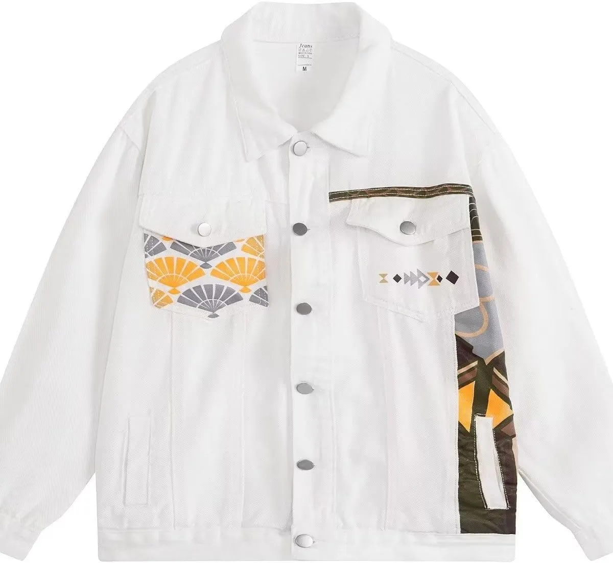 Men's Spring and Autumn Loose Casual Retro Workwear Denim Jacket