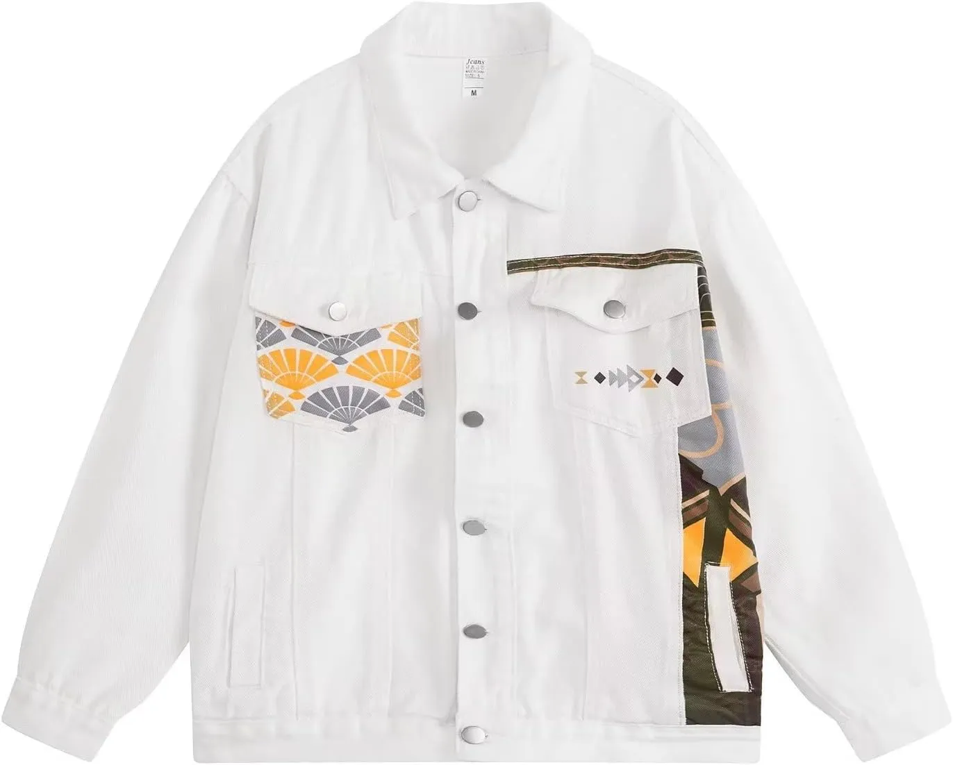 Men's Spring and Autumn Loose Casual Retro Workwear Denim Jacket