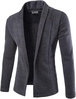 Mens Stylish Casual Cardigan Sweater Comfortable Slim Fit Fall 2024 Winter Coats Shawl Collar Soft Fabric V Neck Jackets
