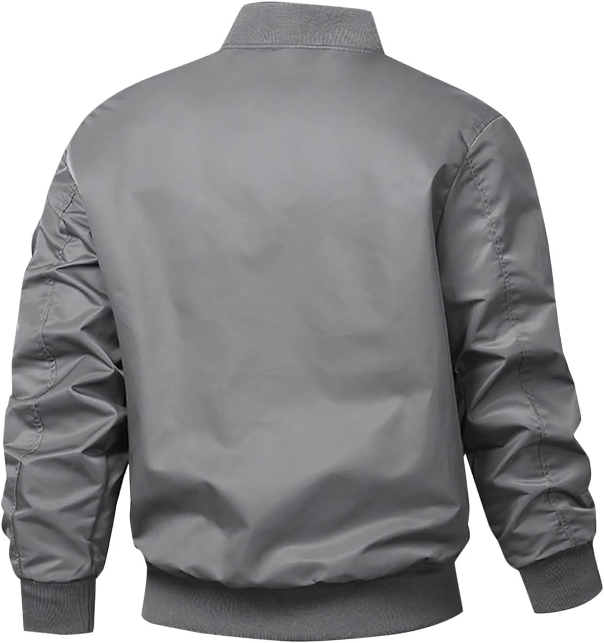 Mens Winter Coats Padded Bomber Jackets Warm Down Parkas Trendy Zip Up Jacket Thermal Cotton Overcoats with Pockets