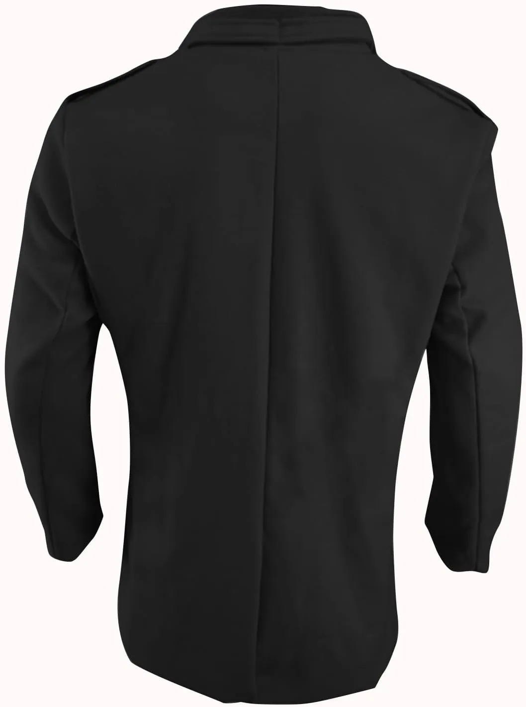 Men's Winter Single Breasted Long Jacket Wool Blend Notched Collar Trench Overcoat with Pockets