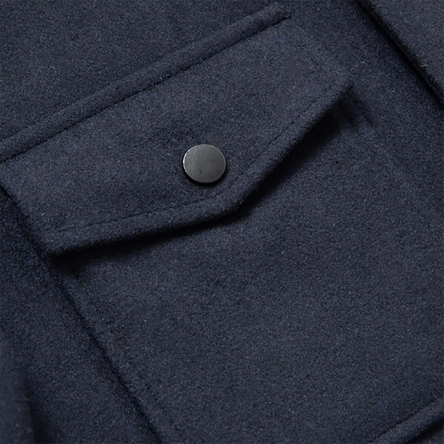 Mens Winter Trench Coats Wool Blend Quilted Padded Warm Long Jackets Slim Fit Long Sleeve Zip Up Outerwear