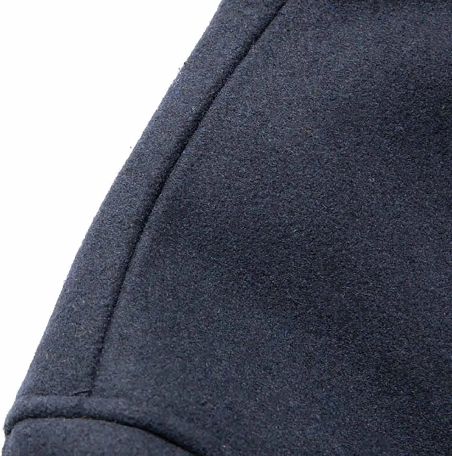 Mens Winter Trench Coats Wool Blend Quilted Padded Warm Long Jackets Slim Fit Long Sleeve Zip Up Outerwear