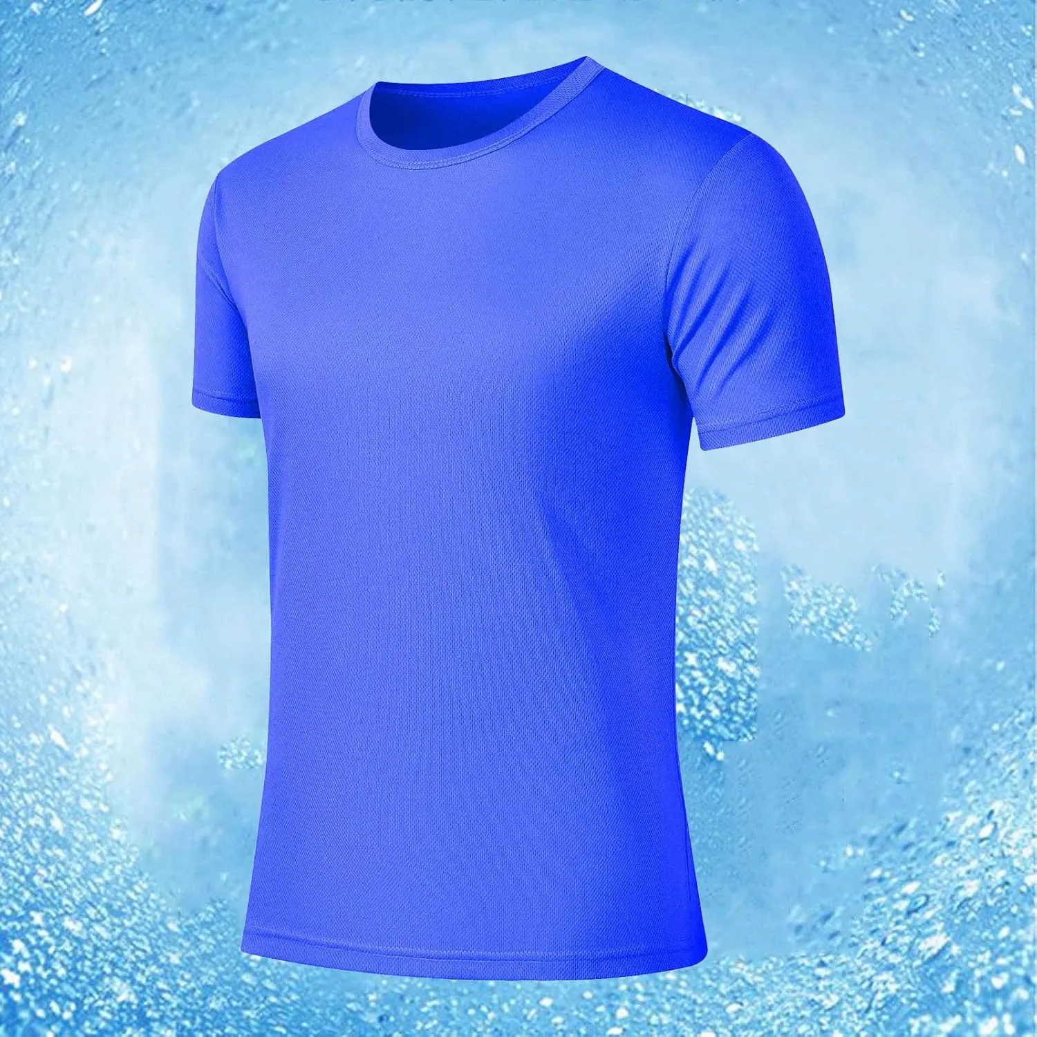 Mesh Workout Athletic Shirt for Men Crewneck Gym Shirts Quick Dry Athletic Short Sleeve T-Shirt Moisture Wicking Tops
