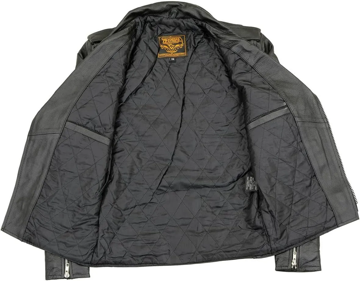 Milwaukee Leather LKY1965 Youth Size Black Waterproof Lightweight Zipper Front Soft Shell Jacket