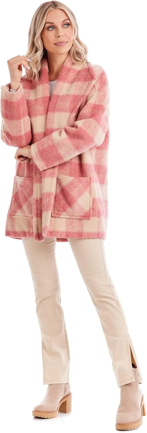 Mud Pie Women's Boston Plaid Coat