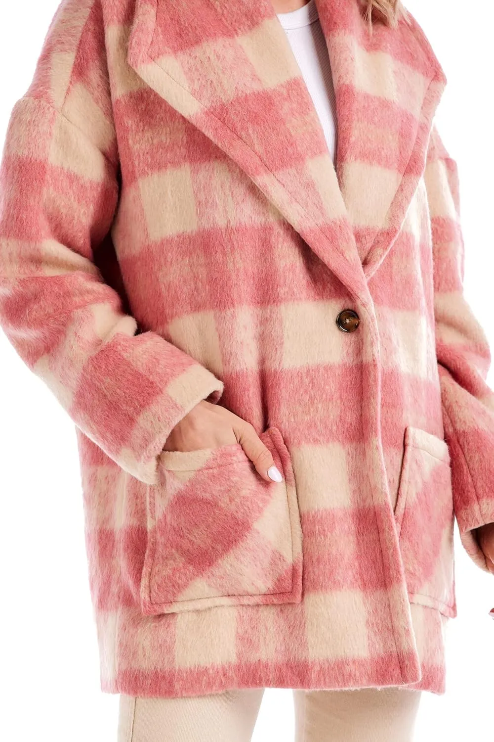 Mud Pie Women's Boston Plaid Coat