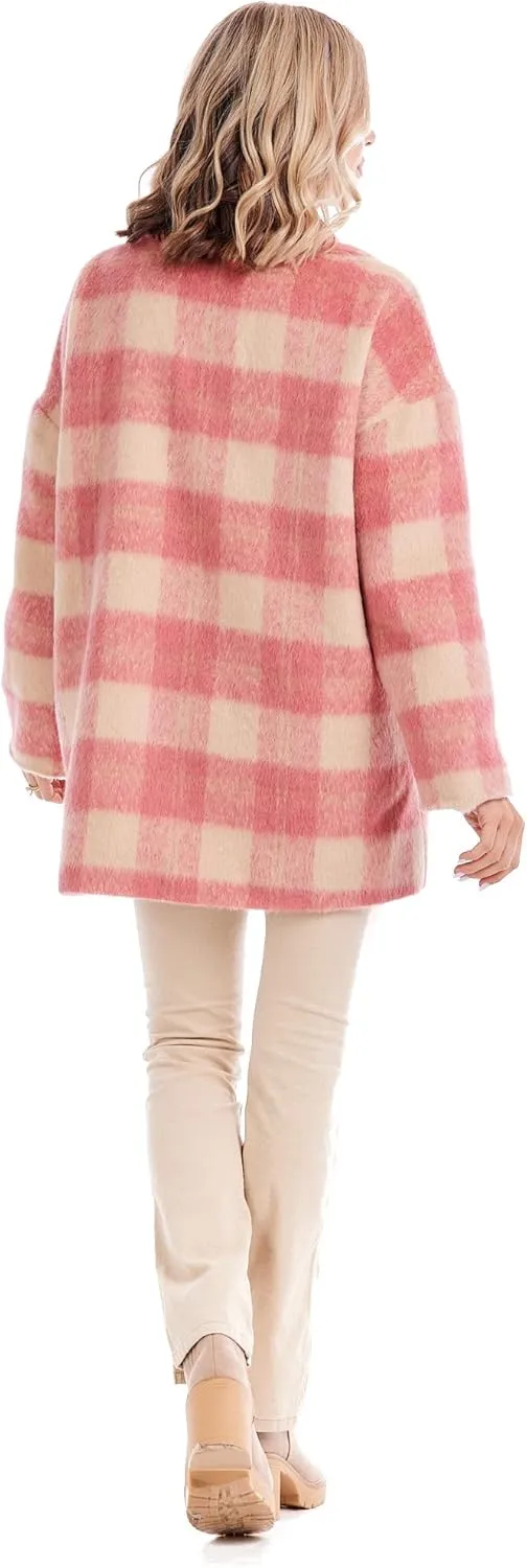 Mud Pie Women's Boston Plaid Coat