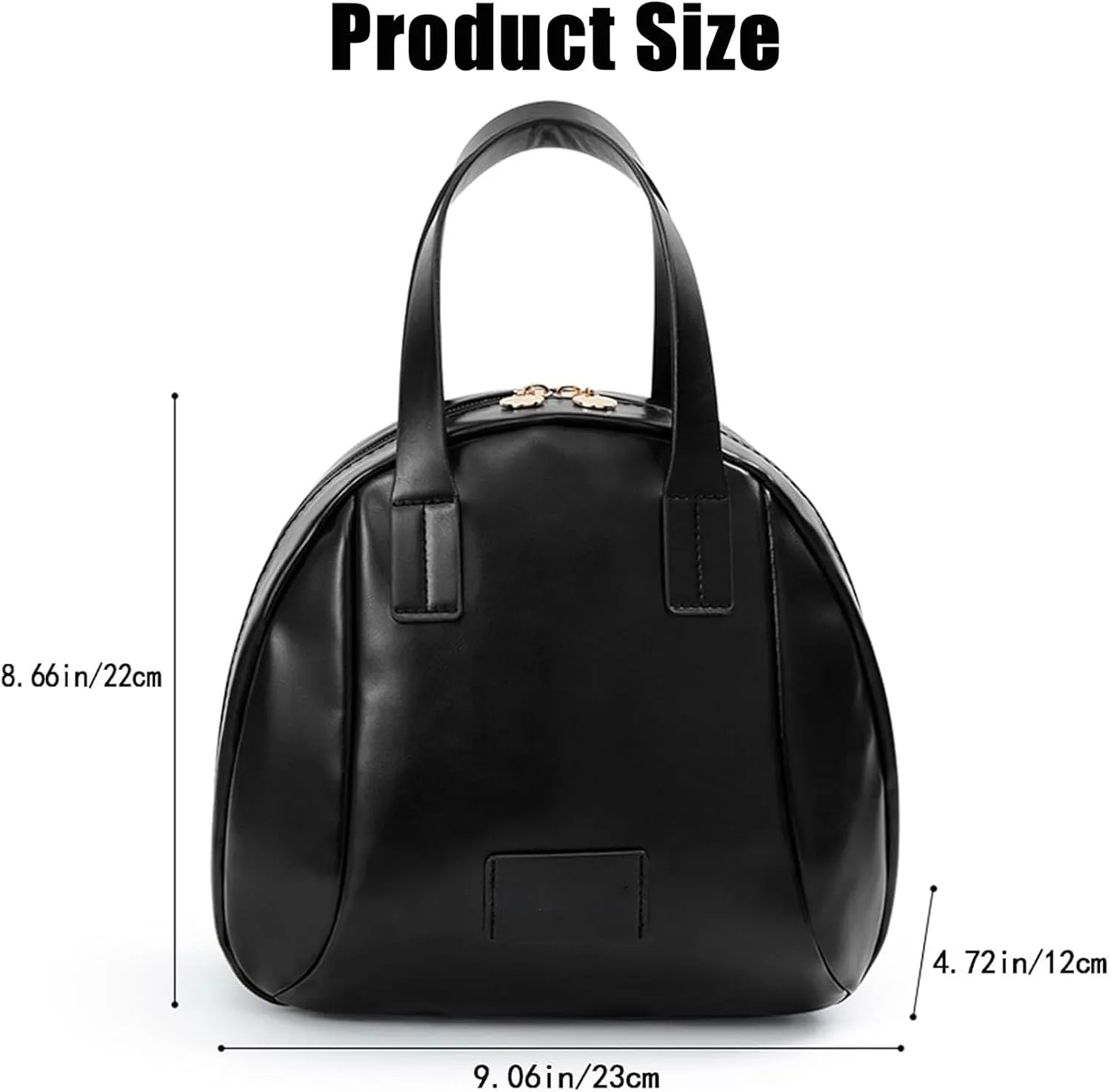 Multi-layered Shell-Shaped Cosmetic Bag,Portable Makeup Bag,Leather Waterproof Cosmetic Bag,Travel Makeup Bag (Black)
