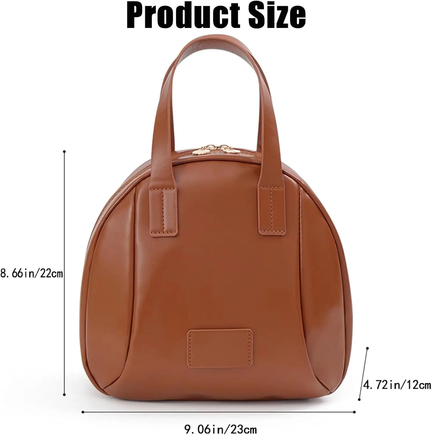 Multi-layered Shell-Shaped Cosmetic Bag,Portable Makeup Bag,Leather Waterproof Cosmetic Bag,Travel Makeup Bag (Brown)