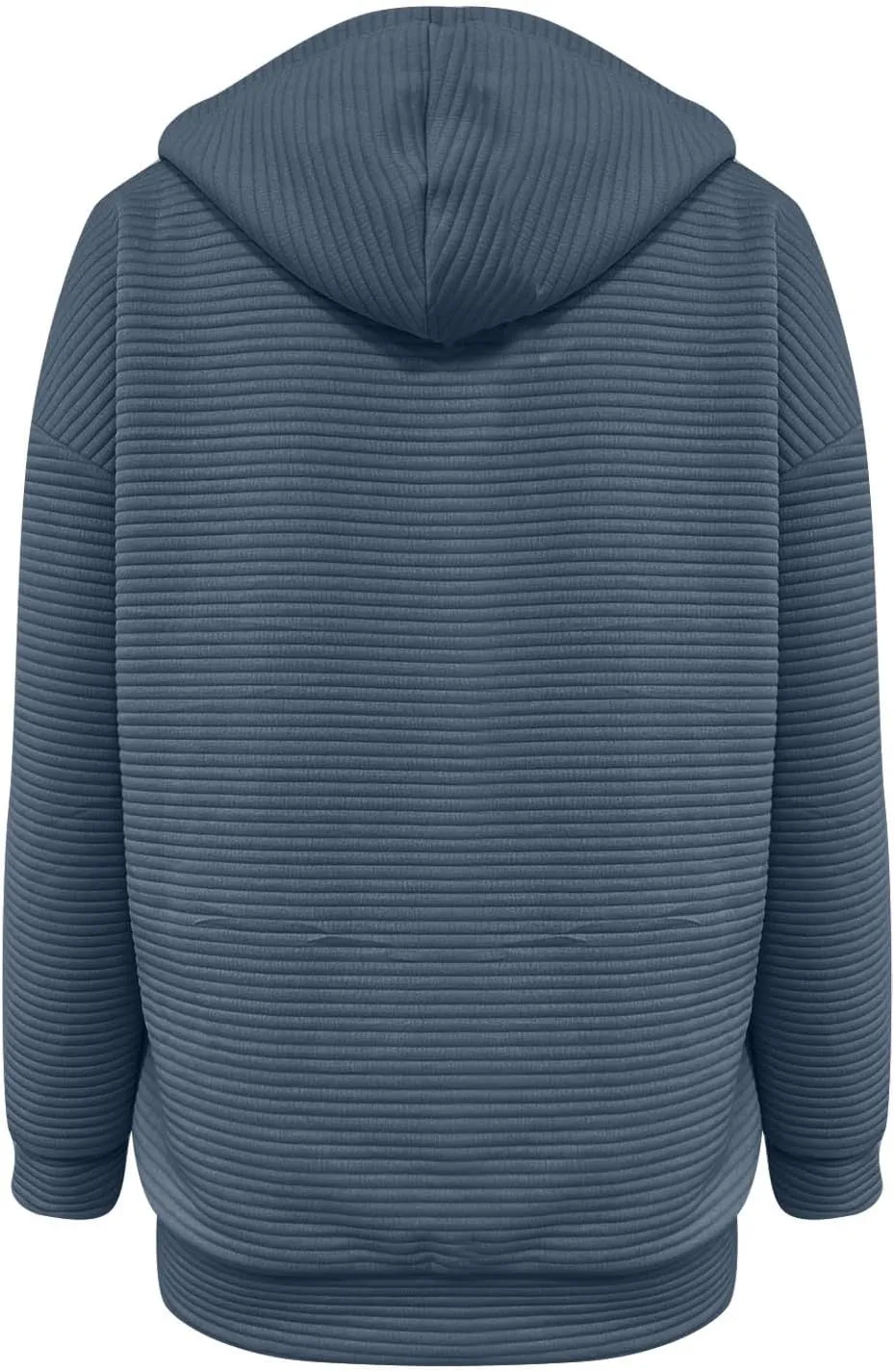 NaRHbrg Oversized Hoodies for Women Full Zip Up Long Sleeve Sweatshirts Casual Waffle Knit Drawstring Pullover Jackets Coat