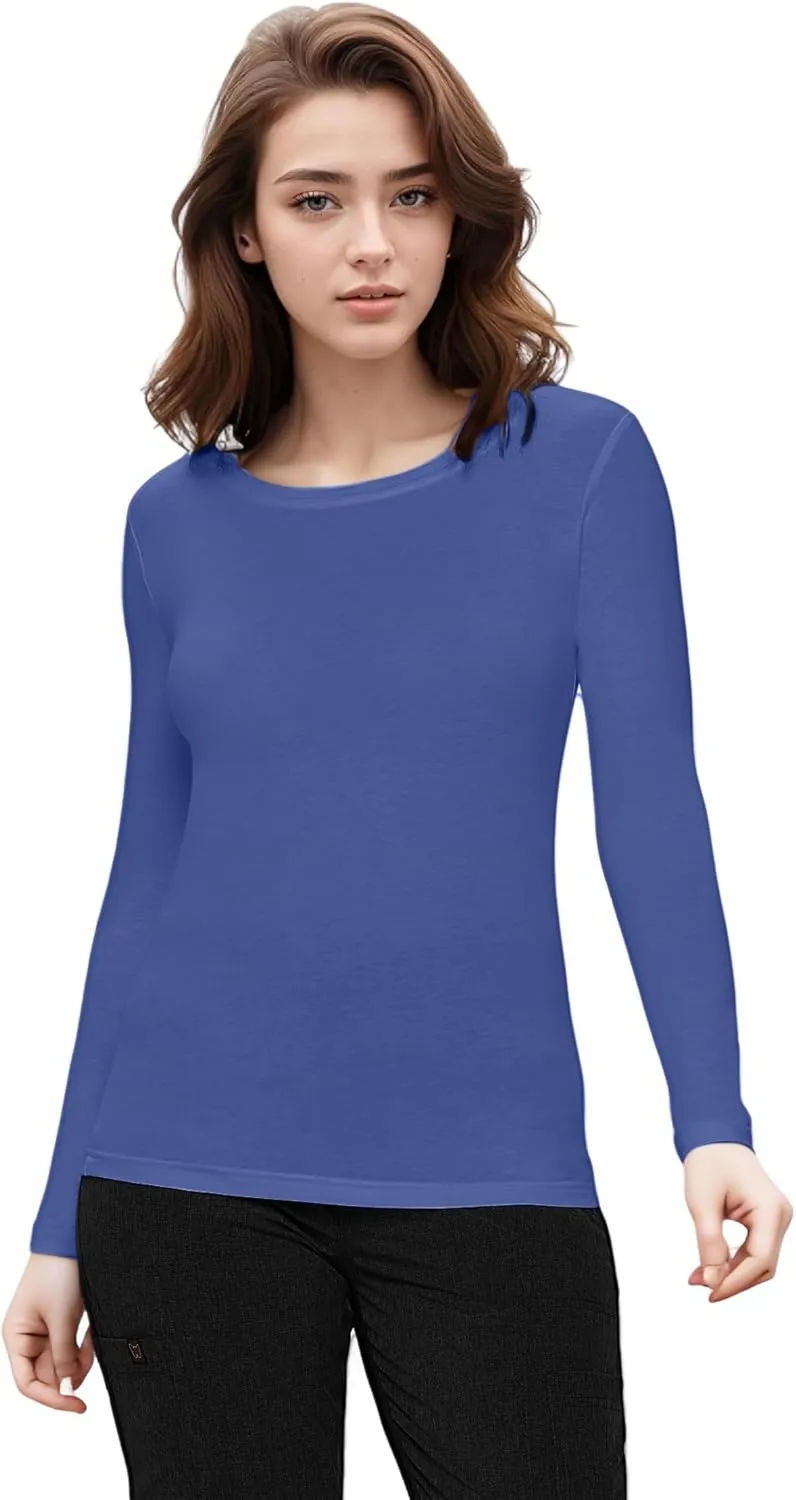 Natural Uniforms Women's Under Scrub Tee Crew Neck Long Sleeve T-Shirt