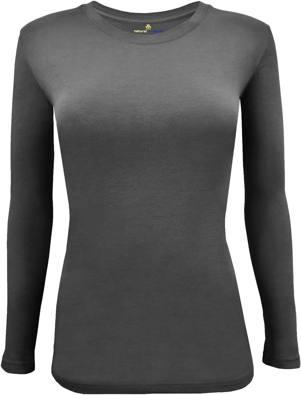 Natural Uniforms Women's Under Scrub Tee Crew Neck Long Sleeve T-Shirt