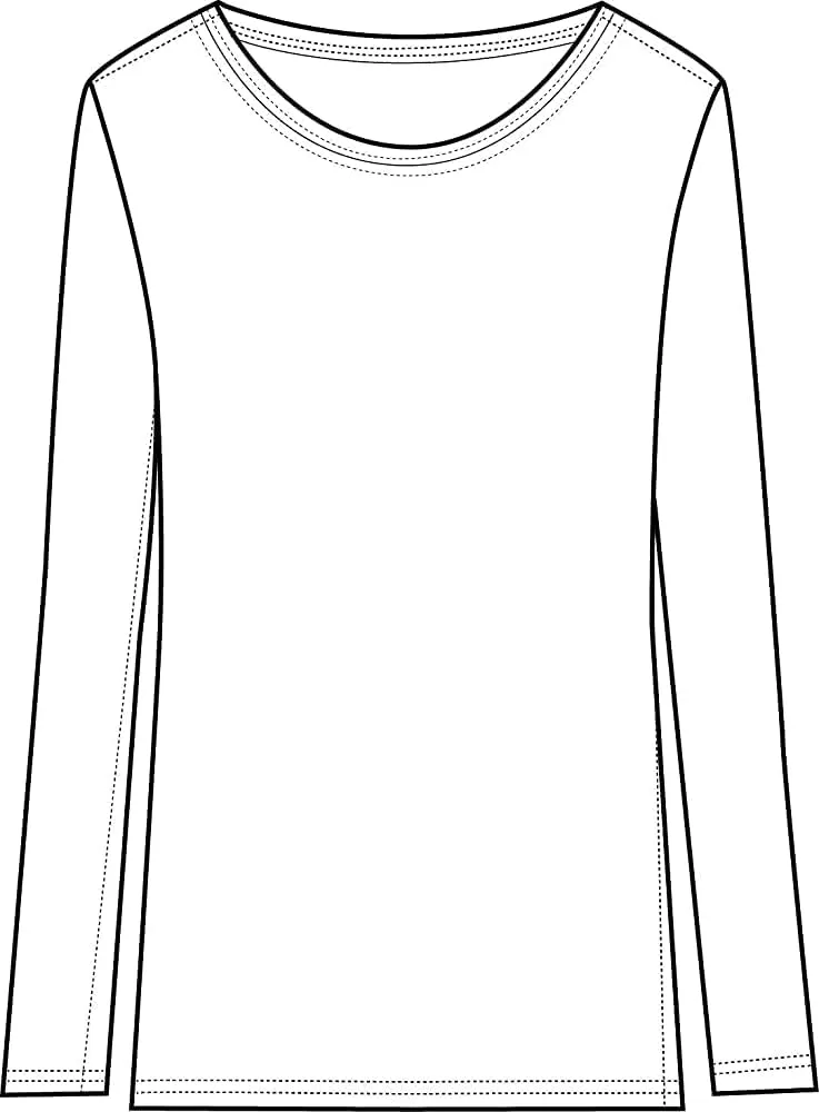 Natural Uniforms Women's Under Scrub Tee Crew Neck Long Sleeve T-Shirt