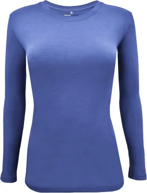 Natural Uniforms Women's Under Scrub Tee Crew Neck Long Sleeve T-Shirt