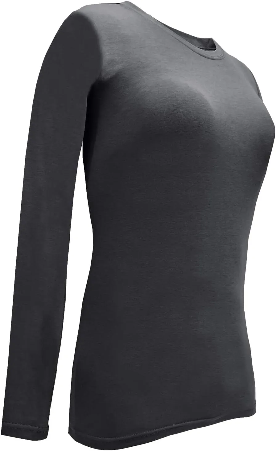 Natural Uniforms Women's Under Scrub Tee Crew Neck Long Sleeve T-Shirt