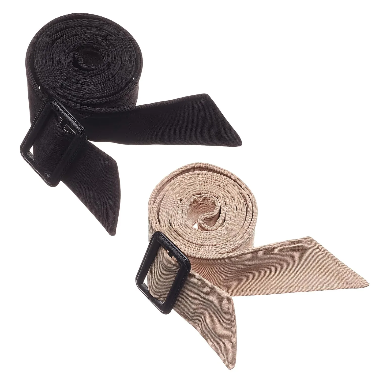 NICENEEDED 2 Pcs Women Trench Coat Belt, 67 Inch Polyester Waistband Replacement, Wind Coat Wide Tie Waist Band Adjustable Buckle Belts for Shirt Dress Robe Pajamas Windbreaker Overcoat Jacket