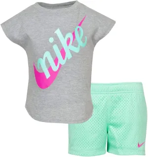 Nike Kids Baby Girl's Script Futura Tee & Shorts Set