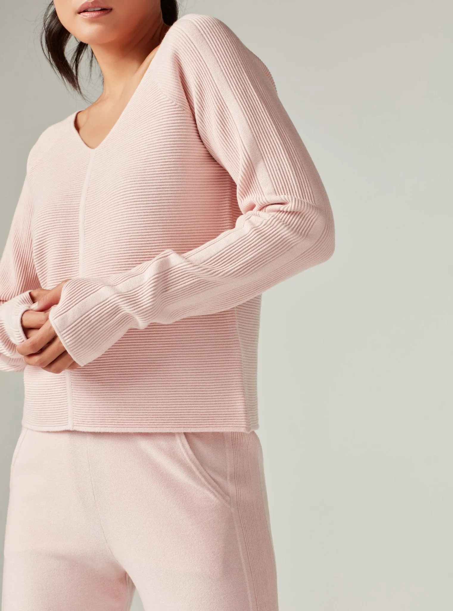 Portola V Neck Sweater - Peach Whip - final sale