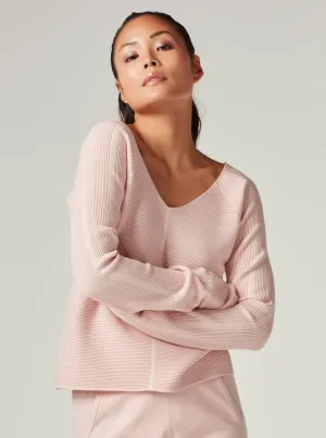 Portola V Neck Sweater - Peach Whip - final sale