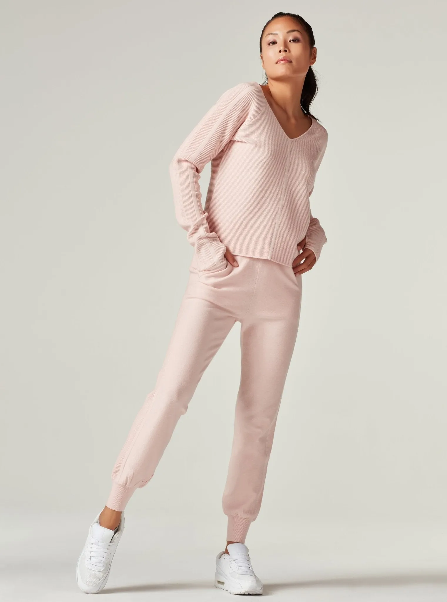 Portola V Neck Sweater - Peach Whip - final sale