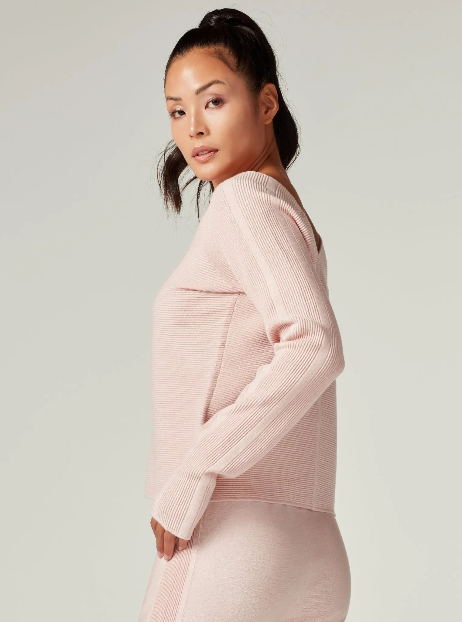 Portola V Neck Sweater - Peach Whip - final sale