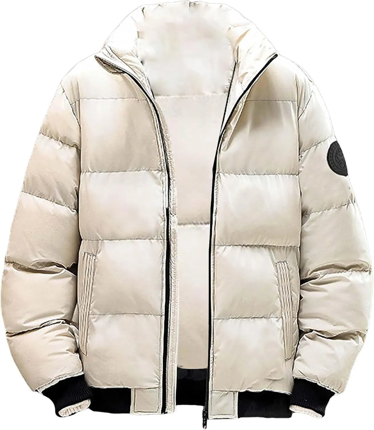 Quilted Coat Solid V Neck Slim Fit Warm Sweater Cardigan Coat Single Breasted Overcoat with Detachable Collar