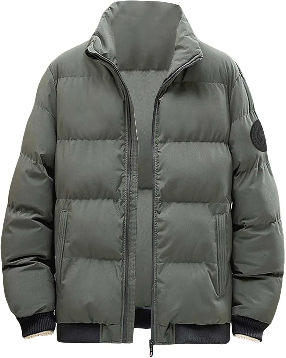 Quilted Coat Solid V Neck Slim Fit Warm Sweater Cardigan Coat Single Breasted Overcoat with Detachable Collar