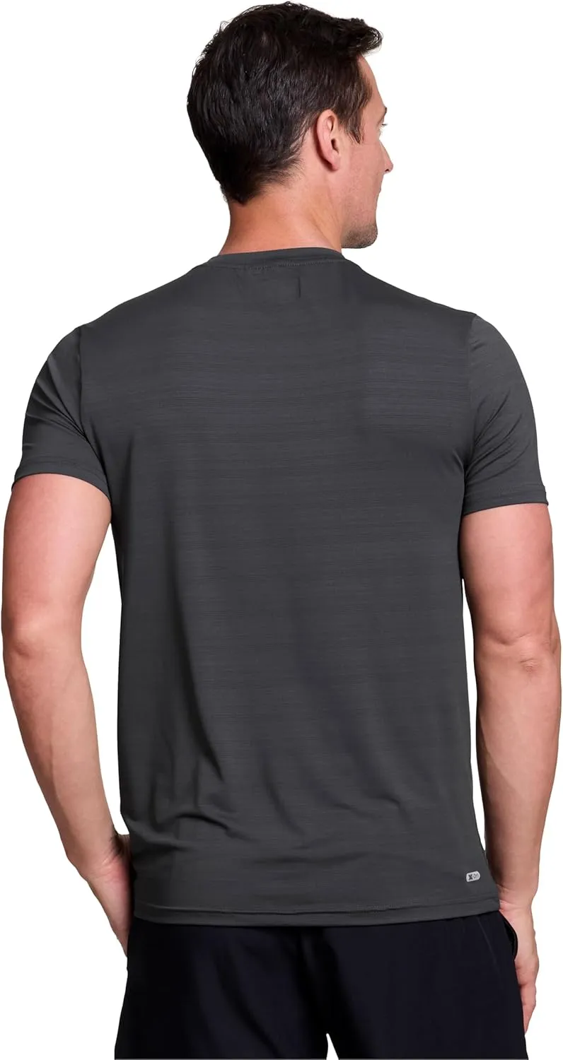 RBX Active Men's Athletic Fit Workout Tee, Short Sleeve Moisture Wicking Quick Drying Crewneck Training Shirt