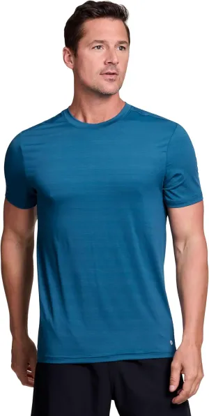 RBX Active Men's Athletic Fit Workout Tee, Short Sleeve Moisture Wicking Quick Drying Crewneck Training Shirt