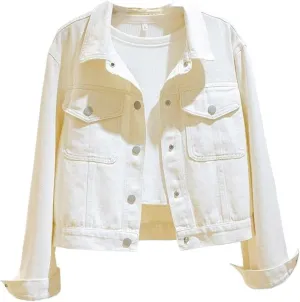 Retro Casual Loose Denim Jacket for Women