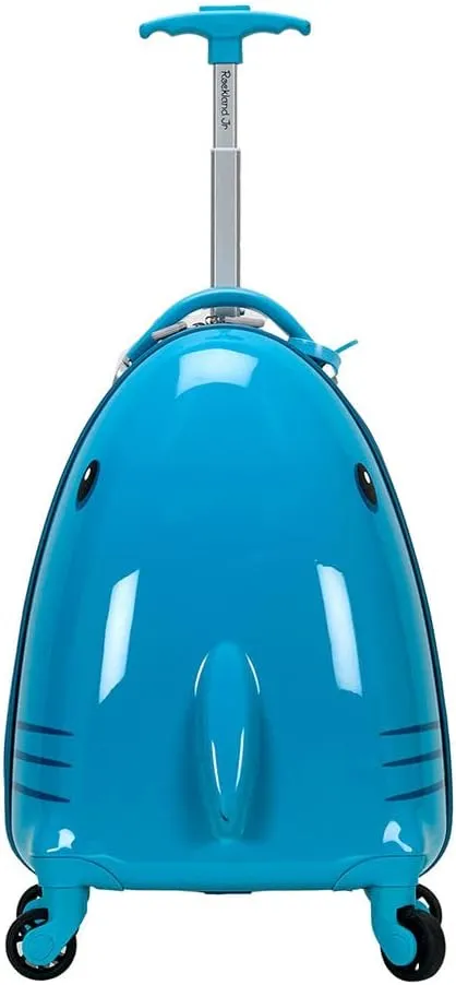 Rockland Jr. Kids' My First Hardside Spinner Luggage,Telescoping Handles, Shark, Carry-On 19-Inch