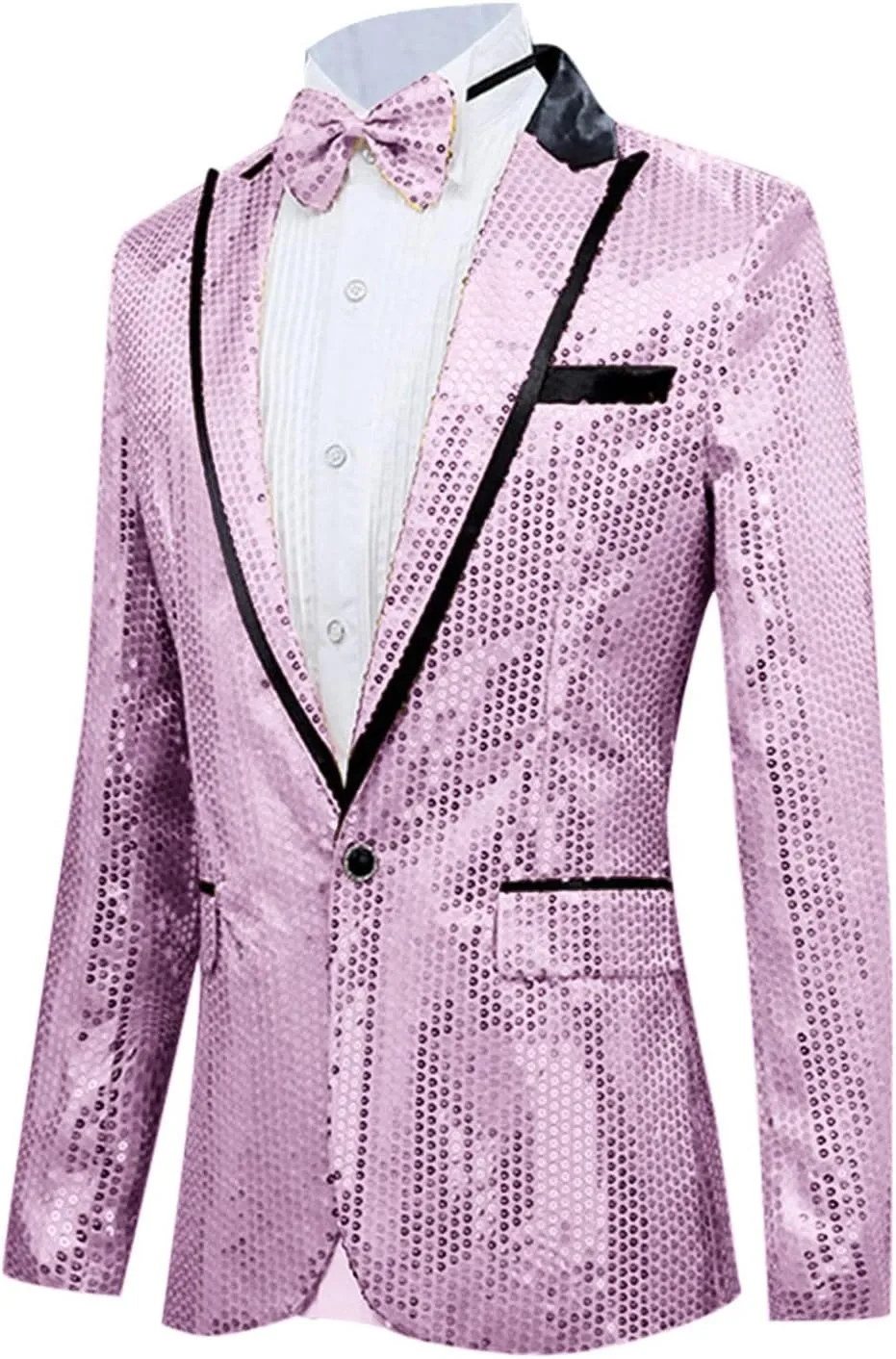 Sequin Blazer Metallic Suit Disco Prom Shiny Jacket Wedding Party Banquet Fashion Tuxedo for Mens Adult