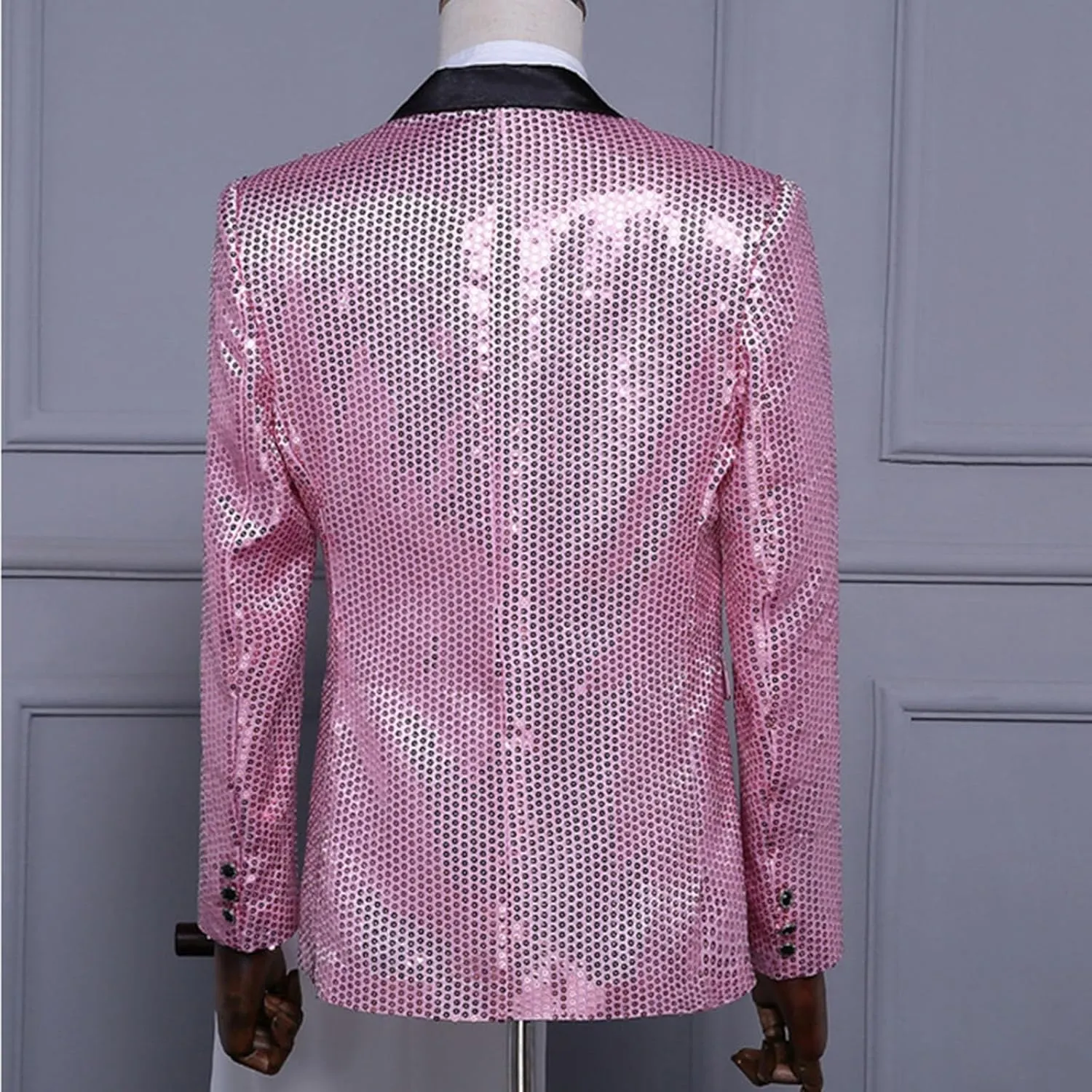 Sequin Blazer Metallic Suit Disco Prom Shiny Jacket Wedding Party Banquet Fashion Tuxedo for Mens Adult