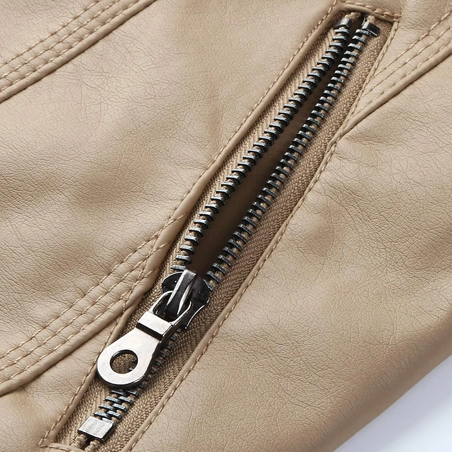 SHAOBGE Jacket Long Leather Women's Slim Zip Belt Tops Stand Jacket Suit Collar Motorcycle Coat Women's Coat Jackets