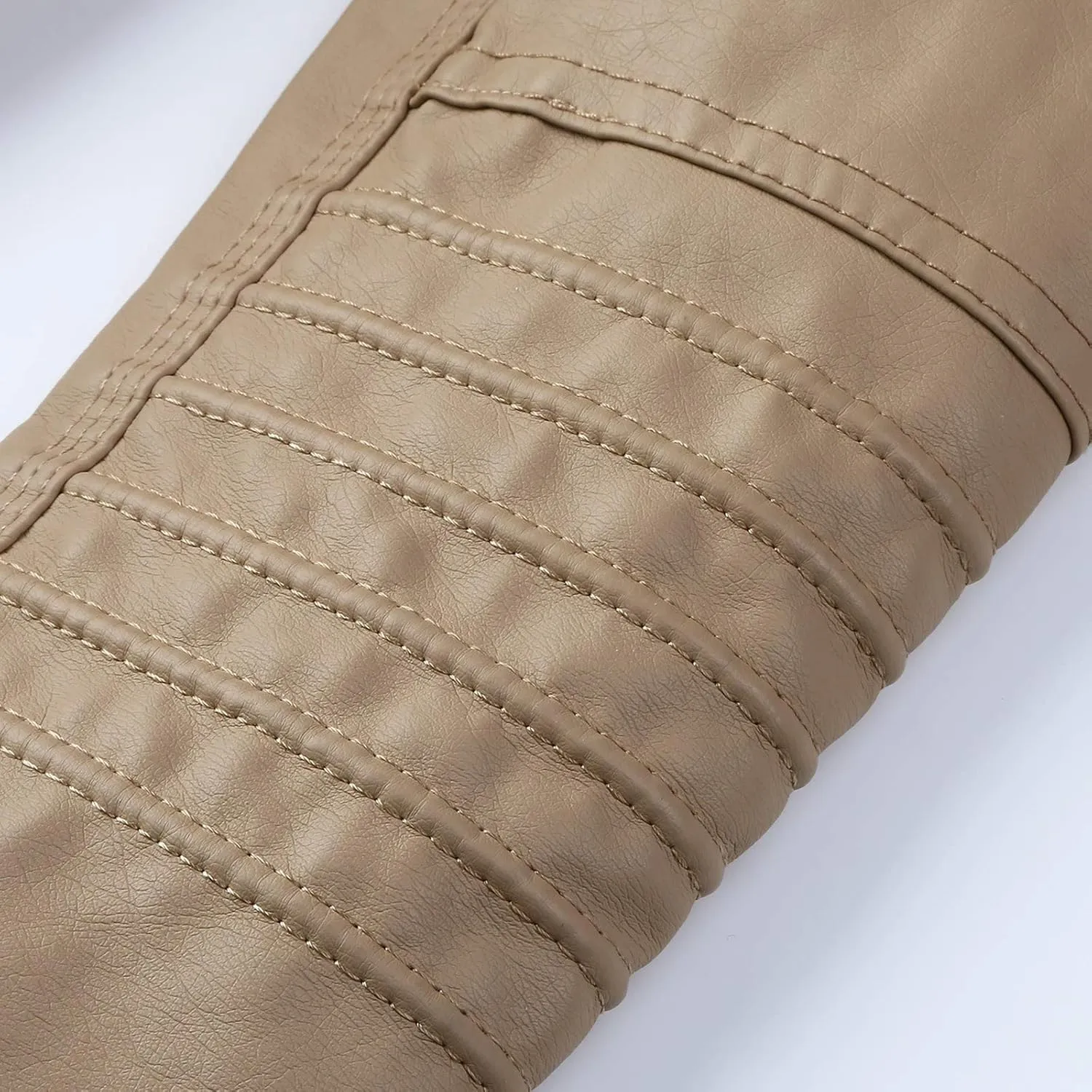 SHAOBGE Jacket Long Leather Women's Slim Zip Belt Tops Stand Jacket Suit Collar Motorcycle Coat Women's Coat Jackets