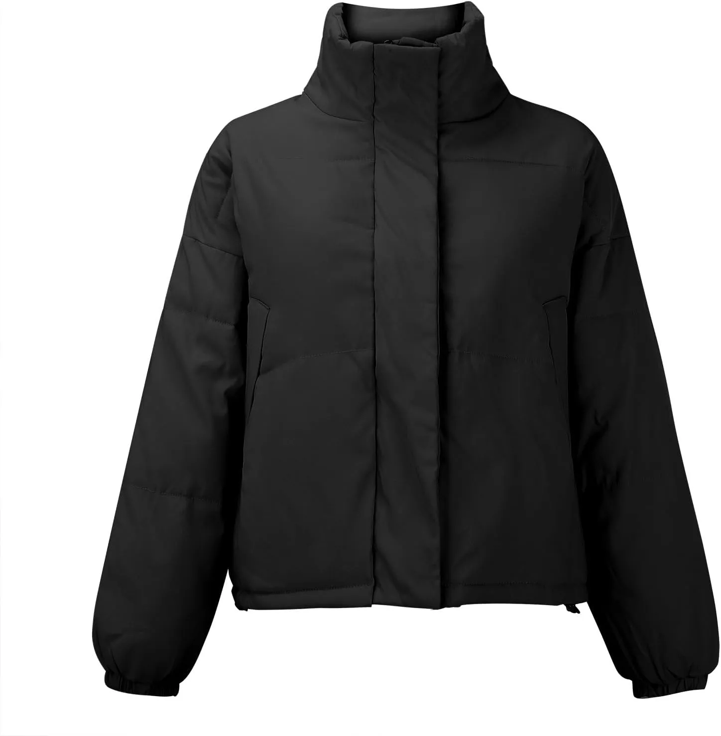 SHAOBGE Packable Puffer Jacket Women Women's Solid Color Loose And Thickened Standing Collar Bread Winter