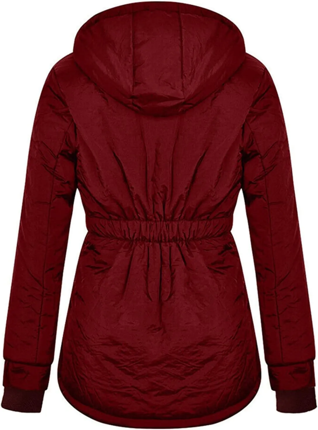 SHAOBGE Puffer Pullover Jacket Womens Womens Long Sleeve Hooded Jacket Thickened Hooded Cotton Jacket Womens