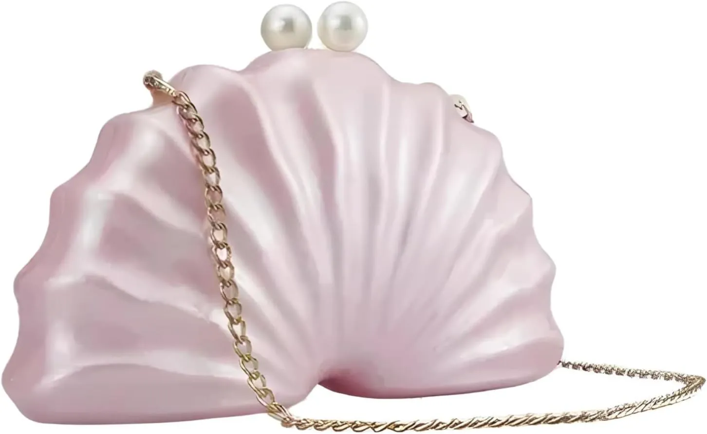 Shell purse Clutch bag VanThai Le - Shell Clutch Bag Acrylic women wedding evening party ivory pearl color purse handbag