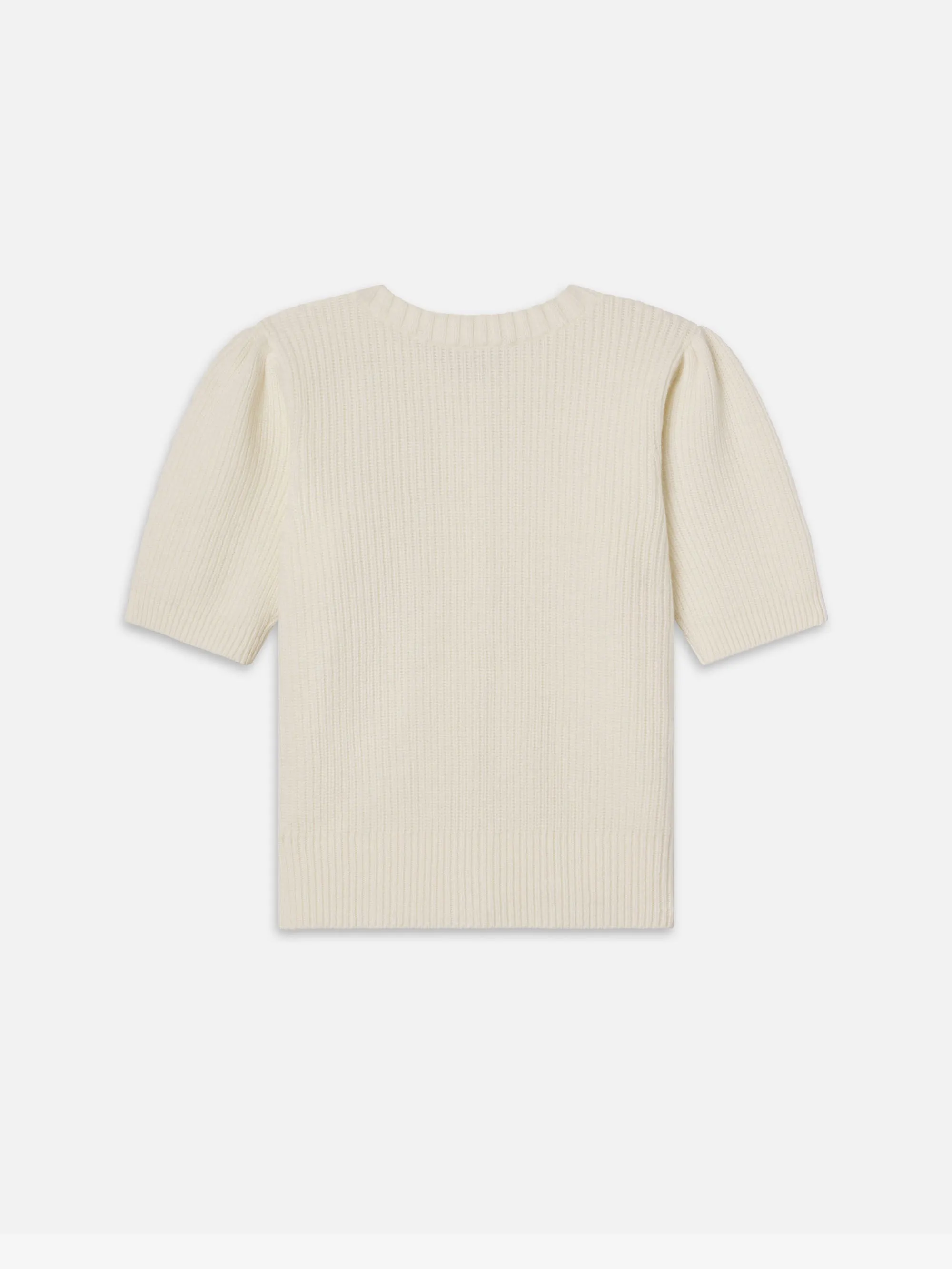 Shrunken Short Sleeve Cardi -- Cream
